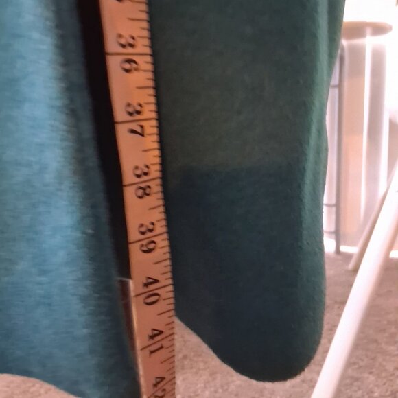 Elegant Emerald Green Double Breasted Wool Blend Long Coat - Picture 7 of 7